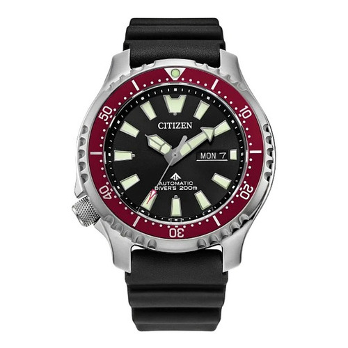 Reloj Citizen Promaster Dive Automatico Czny015604e E-watch Color de la correa Negro Color del bisel Rojo Color del fondo Negro