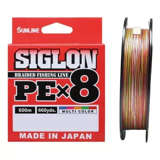 Linha Multifilamento Sunline Siglon X8 Mult Color 80lb 600m