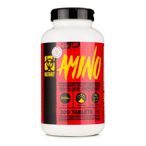 Mutant Amino 300 Tab, Aminoácidos Pastillas Bcaa + Eaa Sabor 300 tabletas