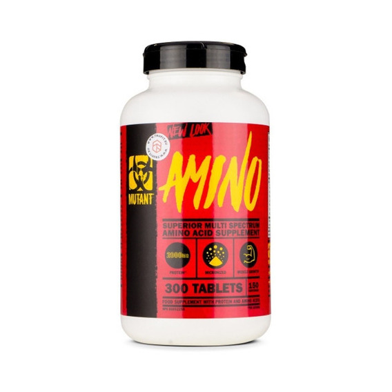 Mutant Amino 300 Tab, Aminoácidos Pastillas Bcaa + Eaa Sabor 300 tabletas