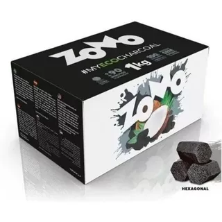 Carvão Para Narguile De Coco Zomo Hexagonal 1kg