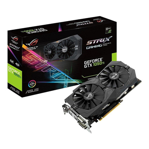 Placa de video Nvidia Asus  ROG Strix GeForce 10 Series GTX 1050 Ti ROG STRIX-GTX1050TI-O4G-GAMING OC Edition 4GB