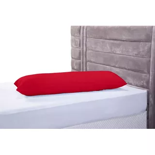 Fronha Travesseiro De Corpo Pele De Pêssego 1,35x0,45 Xuxão Vermelho