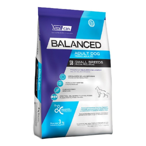 Alimento Vitalcan Balanced Adult Dog para perro adulto de raza pequeña sabor mix en bolsa de 7.5kg