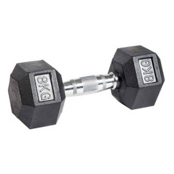 Mancuerna Hexagonal Engomada 8kg X Unidad G Fitness