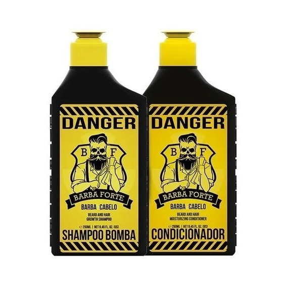Kit Shampoo + Acondicionador Danger Barba Forte 250 Ml