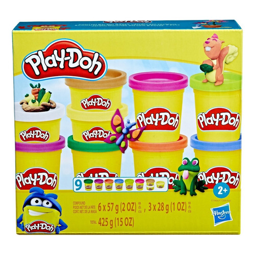 Playdoh Pack De Colores - 9 Latas - Hasbro Color Jardin
