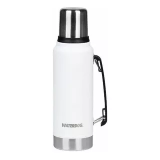 Termo Argentino Waterdog Ombu 1lt Blanco Con Tapon Cebador 