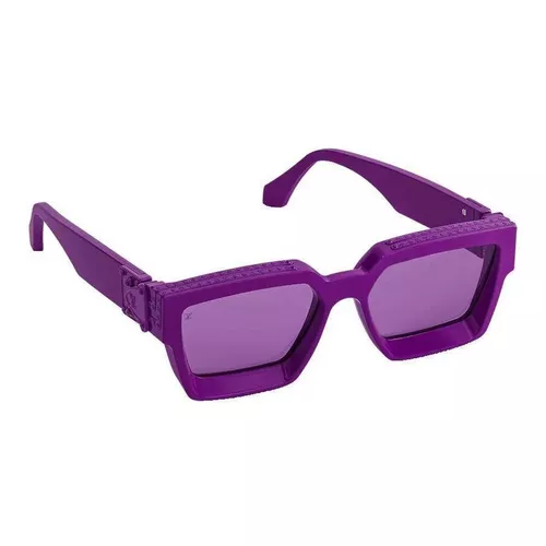 Anteojos de sol Louis Vuitton 1.1 Millionaires W con marco de acetato/metal  color morado, lente morada de plástico/nailon clásica, varilla morado de  acetato/metal