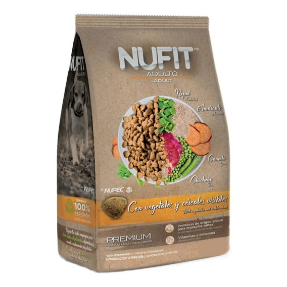 Alimento Nufit Premium para perro adulto todos los tamaños sabor mix en bolsa de 8kg