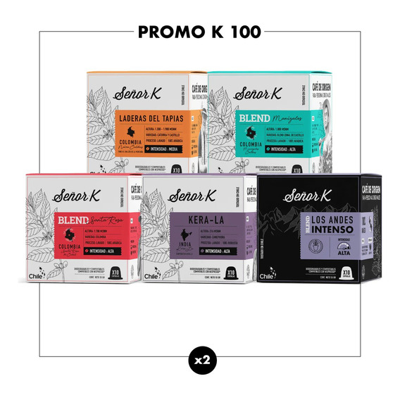 Promo K100 - 100 Cápsulas Para Nespresso® - Café Señor K