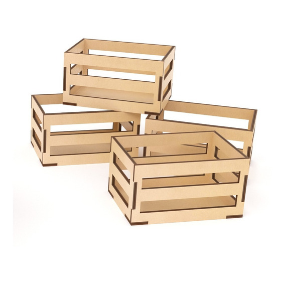 Pack X 10 Cajon Mdf Decorativo Mdf Artesanos Deco Verdulero