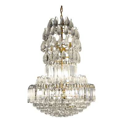 Araña Ci-23170 Macarena Cairel Trans. Dorado 23xe27 Transparente