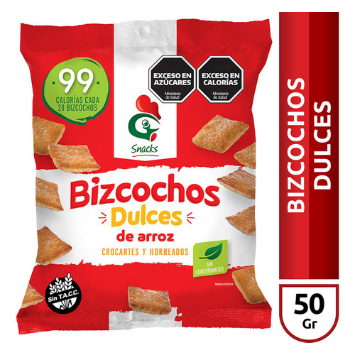 Bizcocho Arroz Gallo Snacks Dulces 50g X 60 unidades