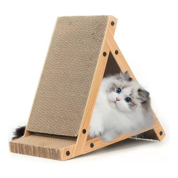 Rascador Triangular Para Gatos, Túneles, Rampa Rascador