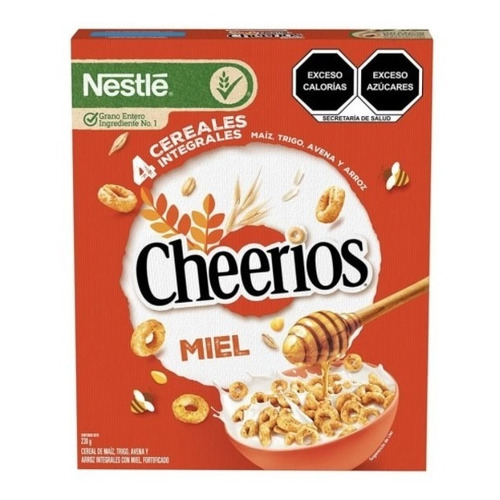 Cereal Nestle Cheerios Miel 1.25 Kg Maiz Trigo Avena Y Arroz
