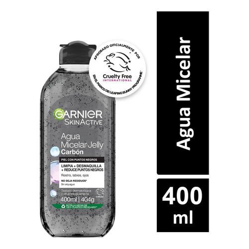 Agua Micelar Garnier Skin Active Facial Jelly Carbón 400ml