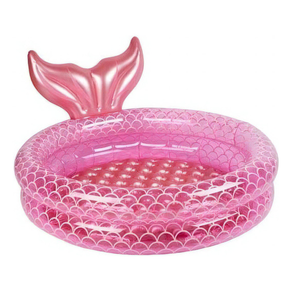 Piscina Inflable Sunnylife 150x150x39 Cm Modelo Sirena Color Fucsia