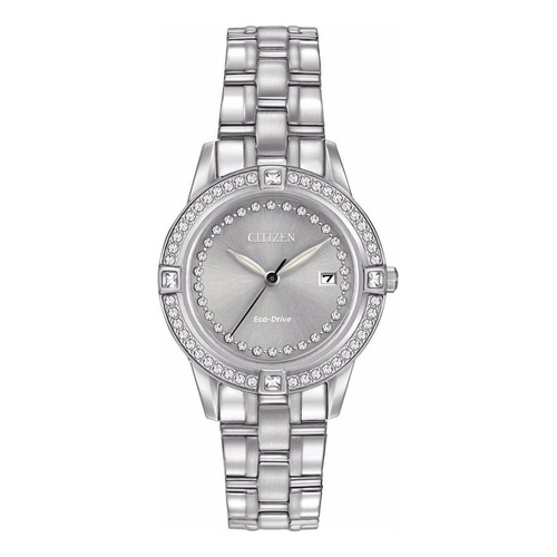 Reloj Citizen 60726 Fe1150-58h Mujer Swarovski Color Del Fondo Plateado 60726