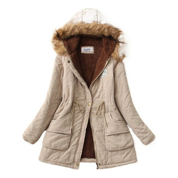 Chaqueta De Invierno Con Capucha Para Mujer