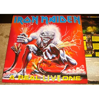 Lp Iron Maiden - Real Live One (1993) C/ Dickinson + Encarte