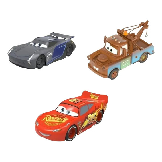 Cars Vehiculo A Friccion Combo X3 13cm Disney 7156