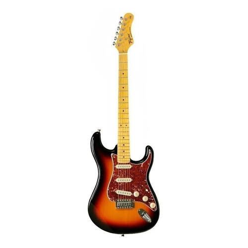 Guitarra eléctrica Tagima TW Series TG-530 stratocaster de tilo sunburst con diapasón de arce