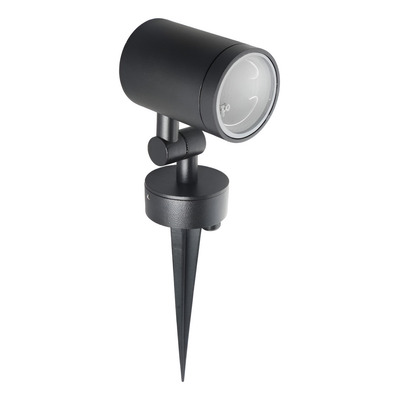 Jabalina Aluminio D510 Negro Exterior Gu10 Negro Redonda