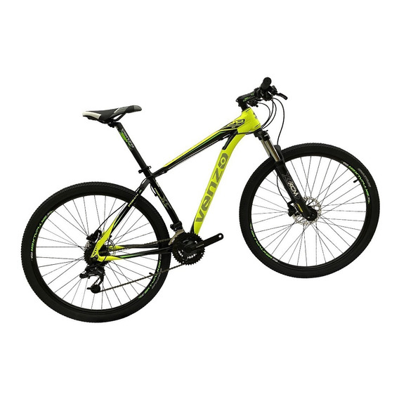 Bicicleta Venzo Primal XC  2020 R29 M 24v frenos de disco hidráulico cambios Shimano color amarillo/verde  