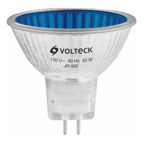 Lámpara De Halógeno Azul 50 W Tipo Mr16 En Caja, Volteck