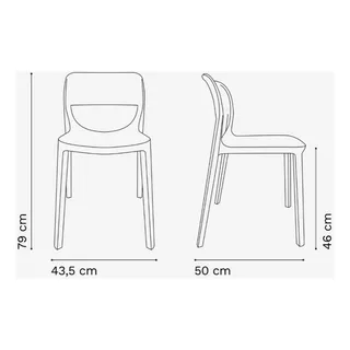 Silla De Comedor Rossi Rossi Smile, Estructura Color Blanco, 4 Unidades