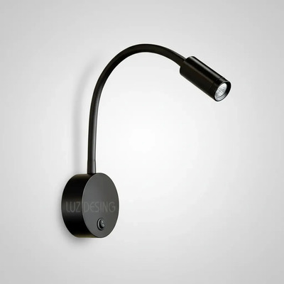 Aplique De Pared Led Flexible Negro Negro