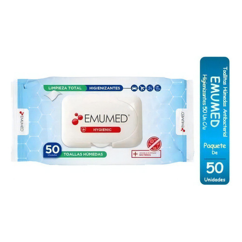 Emumed Toallitas Antibacterianas 50 Hojas Emu