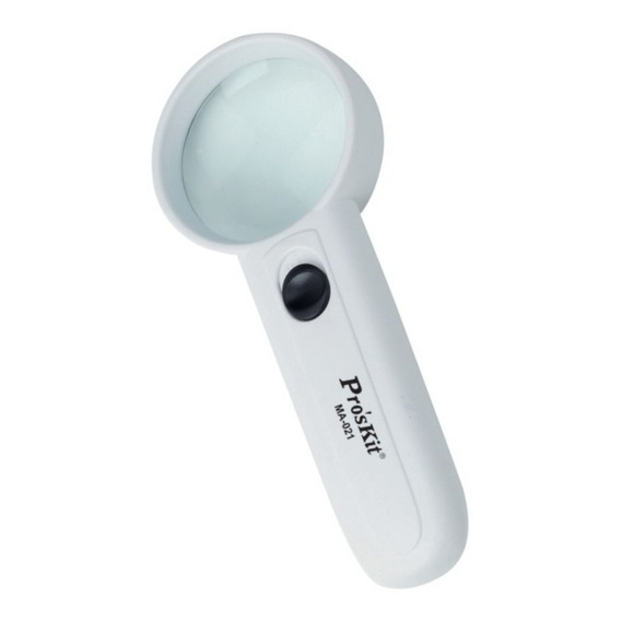 Lupa De Mano Vidrio Lente 3.5x Con 2 Led Proskit Ma-021 Cuot