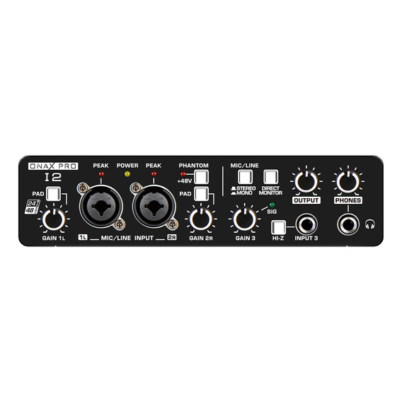 Onax Pro I2 Interfaz De Audio Usb De 2 Canales Phantom Power