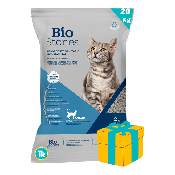 Baño Arena Piedra Sanitaria Gatos 20 Kg + Envío S/cargo