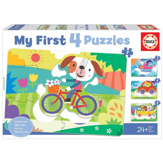 Puzzle Educa Baby Vehículos 4 En 1 Febo
