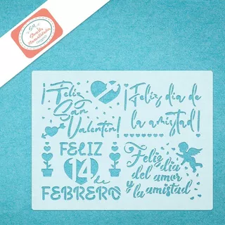 Plantilla Manualidades Frases San Valentín 05 Carta Stencil