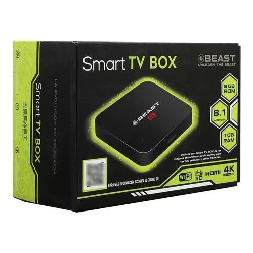 Tv box multimedia beast de definición 4k, android 8.1 con 1gb de ram y 8gb  de almacenamiento / smart tv box – Joinet