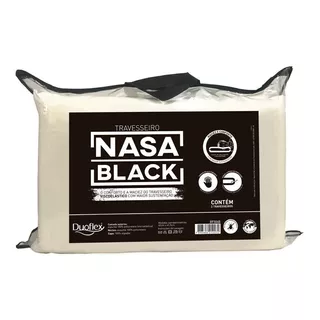 Set X2 Almohada Nasa Black Viscoelastica 100% Algodon