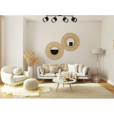 Aplique Alba 3 Luces Negro Apto Led Ar111 Moderno Cie