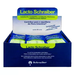 Lacto Schraiber 3 Bilhões De Probióticos 30 Sachês 0%lactose