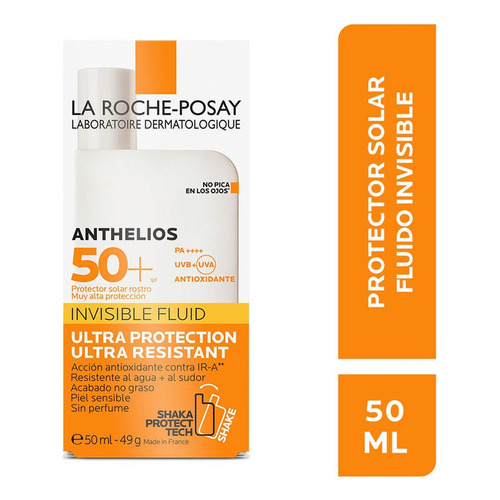 Protector Solar La Roche Posay Anthelios Fluido Invisible Fps 50+ 50ml