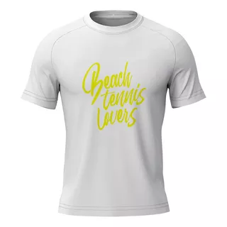 Camiseta Beach Tennis Lover Aero Dry Uv50 Branca Alma Genius
