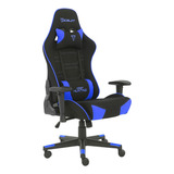 Silla De Tela Ergonómica Reclinable Color Azul