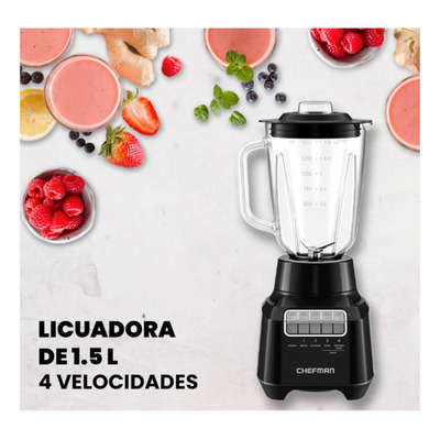 Licuadora Vaso De Vidrio (1.5 L) Chefman