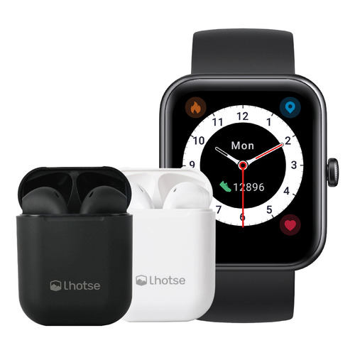 Kit Reloj Smartwatch Live 206 + Audífonos Bluetooth Lhotse