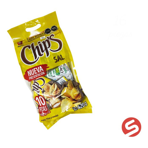 Chips Sal 420grs 10 Pzs