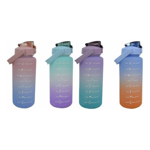 Botella De Agua Motivacional Hidratacion 2lt - Otec Color Rosa