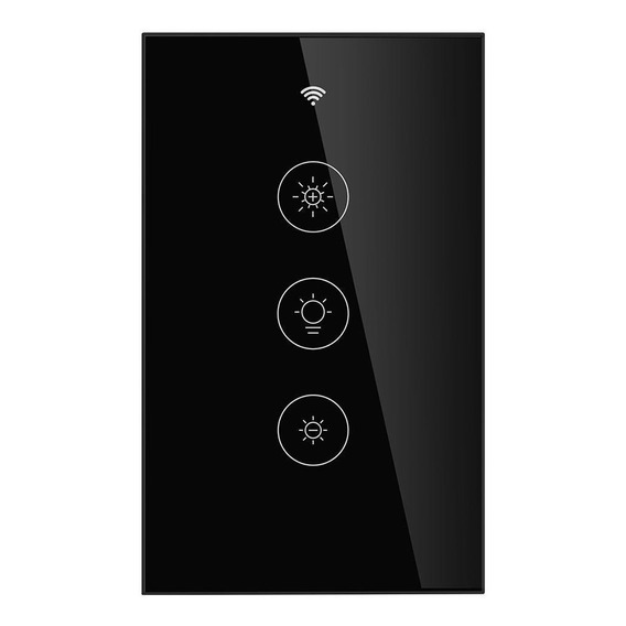 Apagador Wifi Negro Dimmer Compatible Con Alexa Y Google